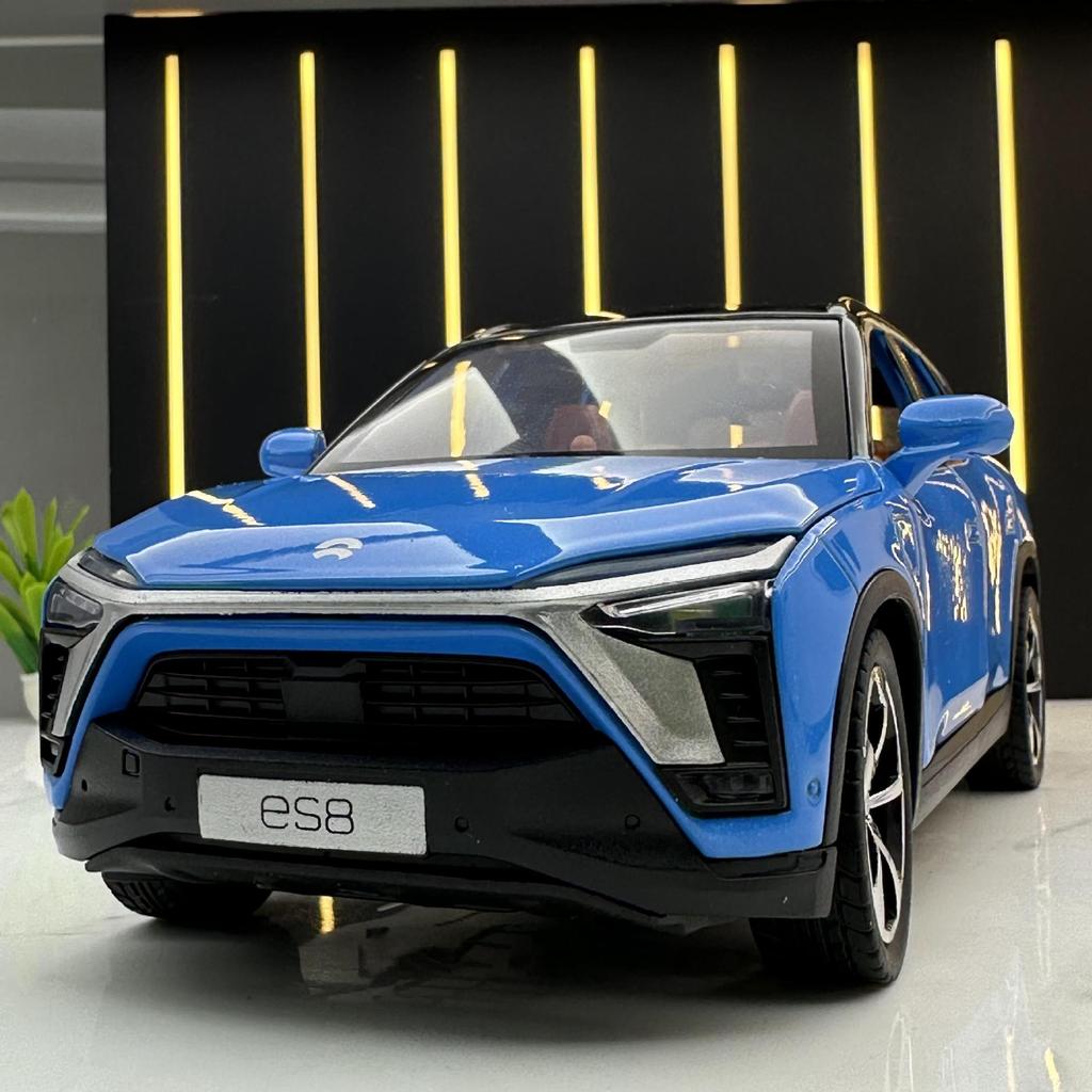 1:24 NIO ES8 Сплав Новый Энергетический Автомобиль Модель Литье Металл Игрушечные Транспортные Средства Модель Автомобиля Симуляция Звука и Света Детские Игрушки Подарок