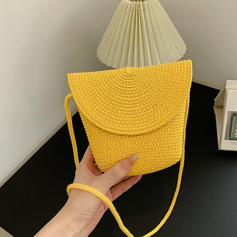 Yogodlns Новая маленькая свежая сумочка, французская соломенная тканая сумка, сумка на плечо, сумка серии Sen, пасторальная сумка через плечо, летняя сумка