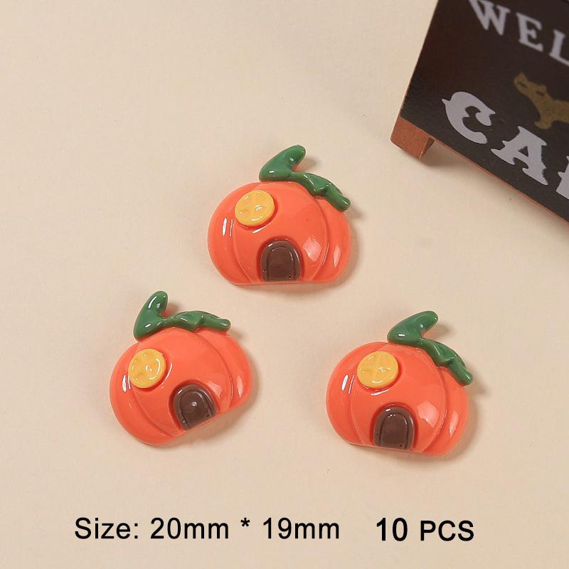 10 шт. Хэллоуин Смола Тыква Привидение Мини Плоские Подвески Аксессуары Для DIY Заколка для волос Чехол для телефона Поделки Украшение Подарок