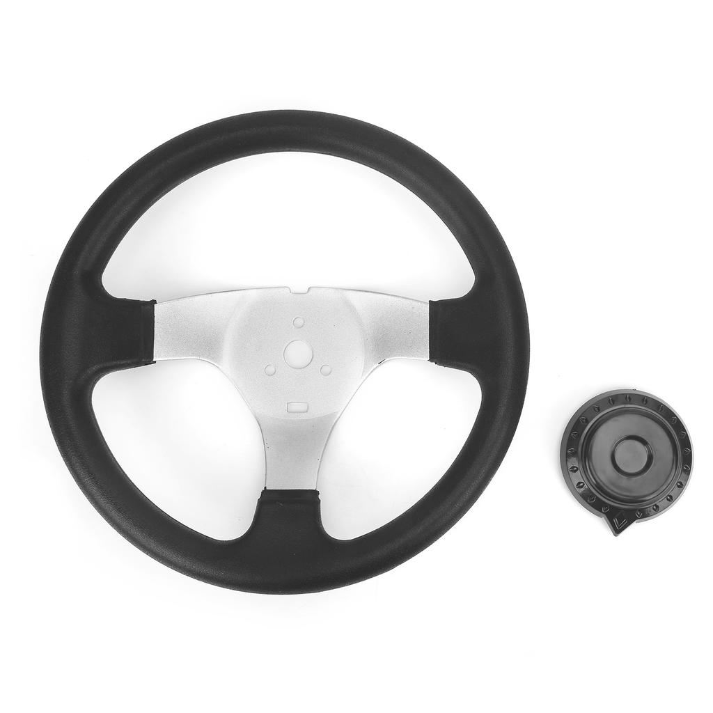 11.8in Steering Wheel with Cap Assy Fit for DIY China Go Kart Karting ATV UTV Bike Parts