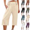 Женские летние модные повседневные укороченные брюки с эластичной резинкой на талии, модная курортная одежда, брюки для пляжного отдыха