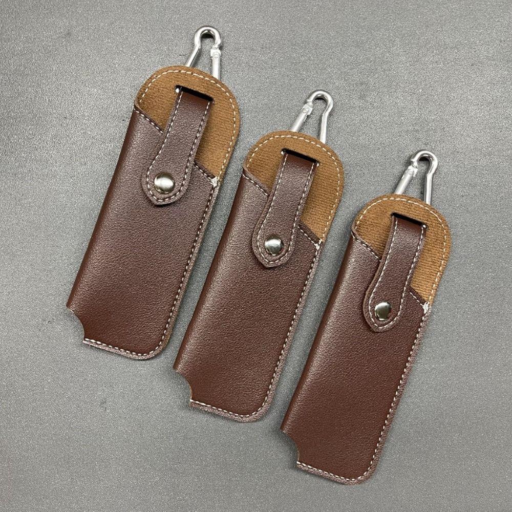 14,2*4,5 см, складной чехол для ножа, коричневый чехол-петля, держатель, высококачественный кожаный чехол, уличный инструмент