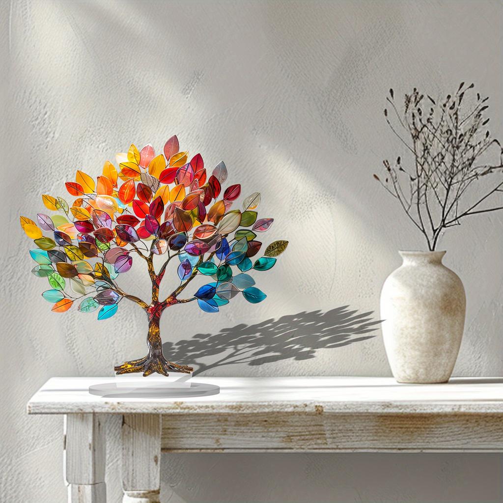 A Tree of Life Acrylic Tabletop Decoration Household Decoration Crafts Waterproof Wear-resistant Desk Counter Small Ornaments