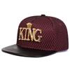 Unisex Letter Crown Metal Label Decoration Hip Hop Caps Flat Top Baseball Cap Casual Snapback Hat Outdoor Sports Hats for Women