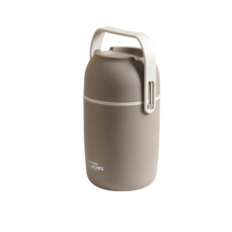 304 Stainless Steel Insulated Lunch Box, Student Office Worker Lunch Box, Portable Multi-layer Circular Lunch Box