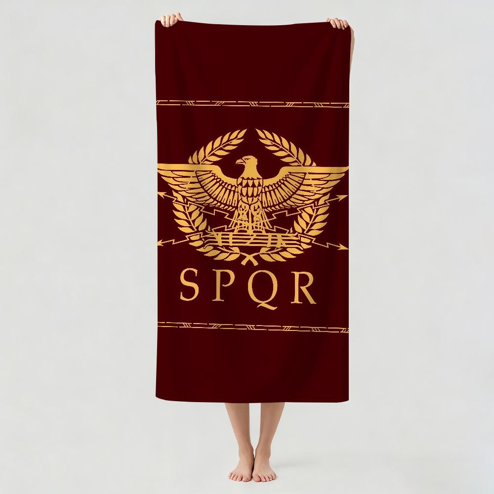 Модный принт SPQR Полотенце Сушильное Полотенце для Ванны Применимо для Легкого Плавания Кемпинга Йоги Пляжа На Открытом Воздухе