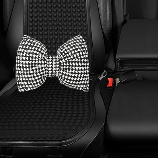 Уютная подушка для автомобильного сиденья, зимняя плюшевая четырехсезонная черно-белая волокнистая грелка, автомобильные аксессуары