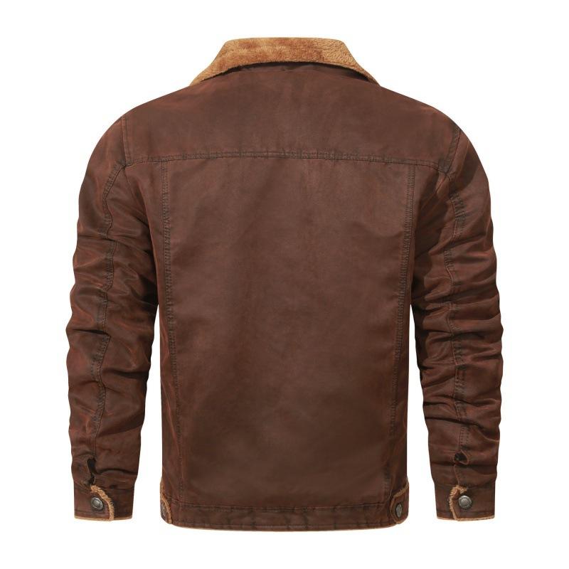 Меховая цельная куртка мужская зимняя бархатная куртка с лацканами мужская свободная бархатная куртка мужская одежда