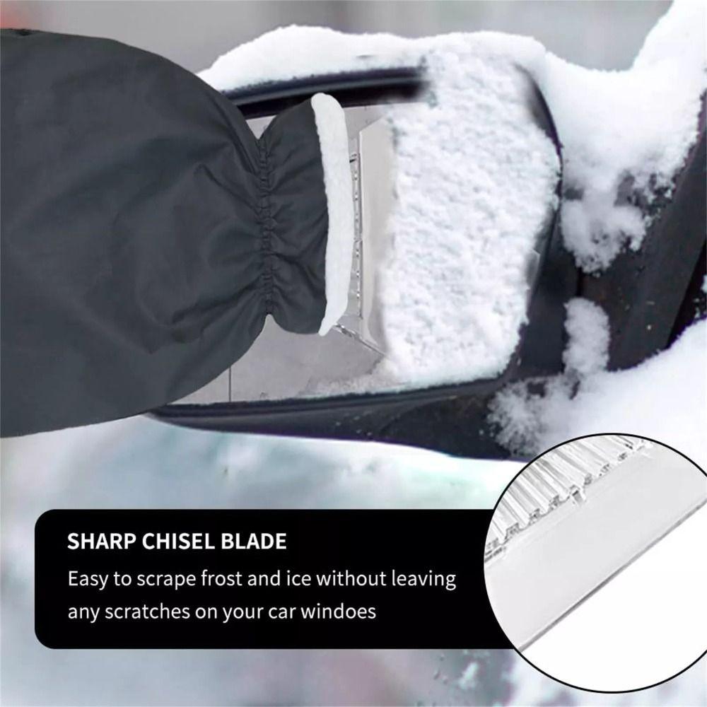 With Glove Snow Scraper Lambswool Cleaning Snow Shovel Portable Snow Shovel Gloves  Auto Window