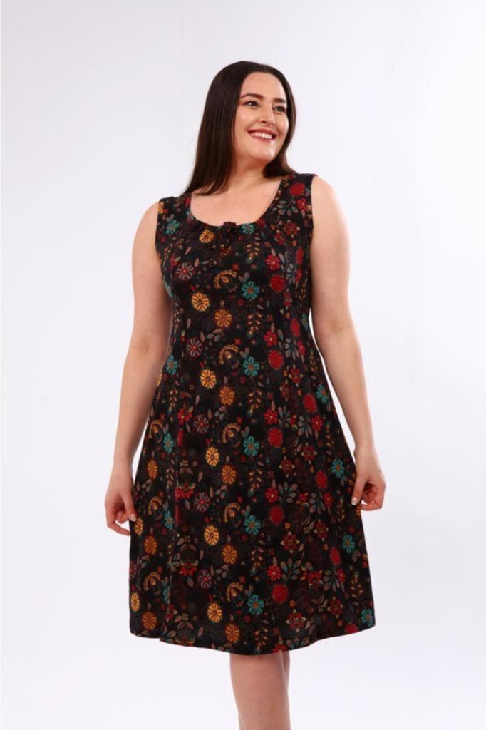 Женское платье большого размера, хлопковое платье без рукавов с толстыми бретелями и чашечками, платье больших размеров из чесаного хлопка