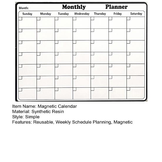 Yousheng Refrigerator Magnetic Dry-Erase Calendar Reusable Monthly Planner Whiteboard Fridge Magnet Home Office Weekly Schedule Planning Board