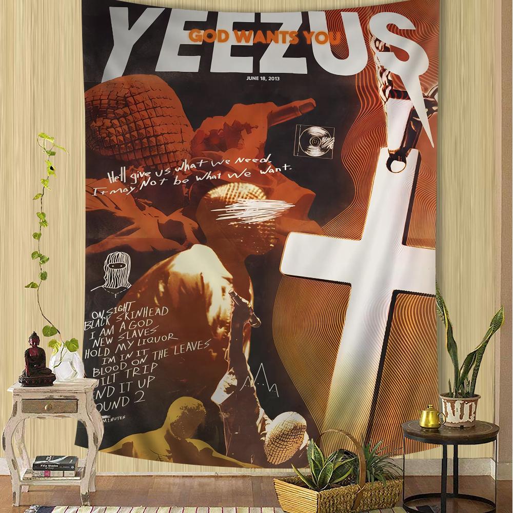 Kanye West Hanging Bohemian Tapestry Hanging Tarot Hippie Wall Rugs Dorm Japanese Tapestry