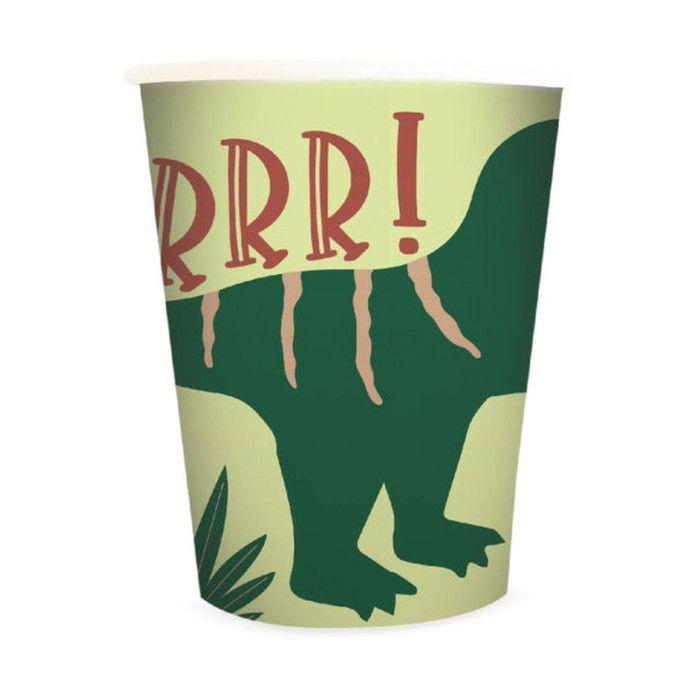 Gobelets cartonnés - SCRAP COOKING - Dino - 25 cl - Multicolore - Pour adultes