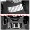 Rear Middle Guard Anti-kick Scuff Plate Panel Cover Trim Stainless Steel Accessories Fit For Volkswagen T-Roc T Roc 2018 - 2025