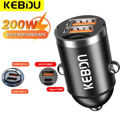Автомобильное USB зарядное устройство Quick Charge 4.0 QC4.0 QC3.0 QC SCP 5A PD Type C 200 Вт Быстрая зарядка телефона для iPhone Xiaomi Huawei Мобильный телефон BF