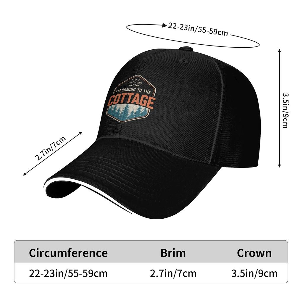 I'm Coming to The Cottage Baseball Cap Vintage Trucker Hat Spring Unisex Men Outdoor Sports Baseball Caps