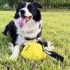Interactive Throwing Training Game Soccer Ball Bite-proof Pet Dog Ball Toy Cowhide Harmless Teeth for Dog Pet Training Supplies