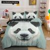 Cartoon Panda 3D Bedding Set Printed Cute Animal Duvet Cover Sets Single Full Queen King Size Bed Clothes for Adult Kids Gifts