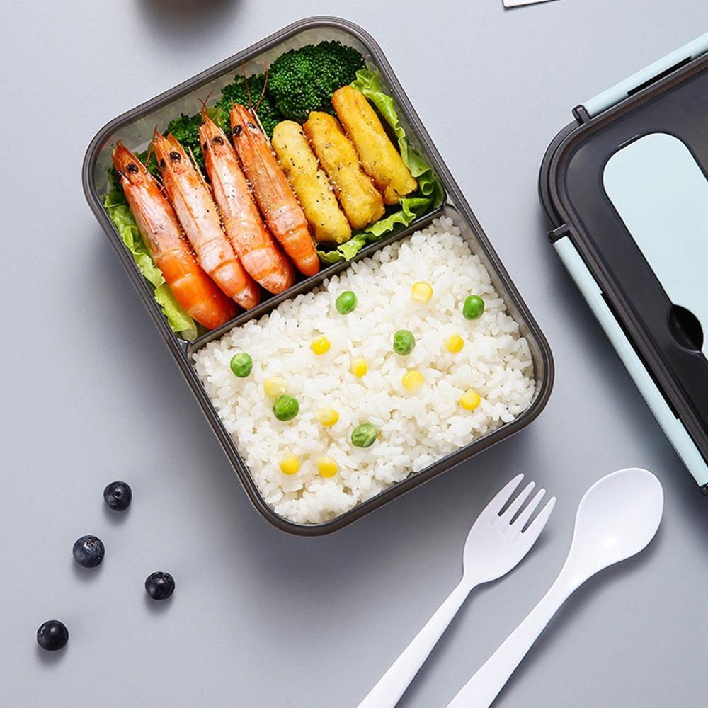 2 Compartment Insulated Lunch Box PP Bento Lunch Box Portable Leakproof Lunch Box For Camping