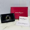 Used Unused Ferragamo Gancini 6-key case, black, gold, with box