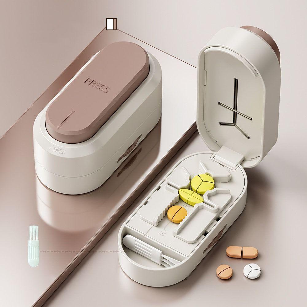 Dustproof Pill Cutter for Precise Cutting of Tablets into 1/2, 1/3, 1/4 Pieces