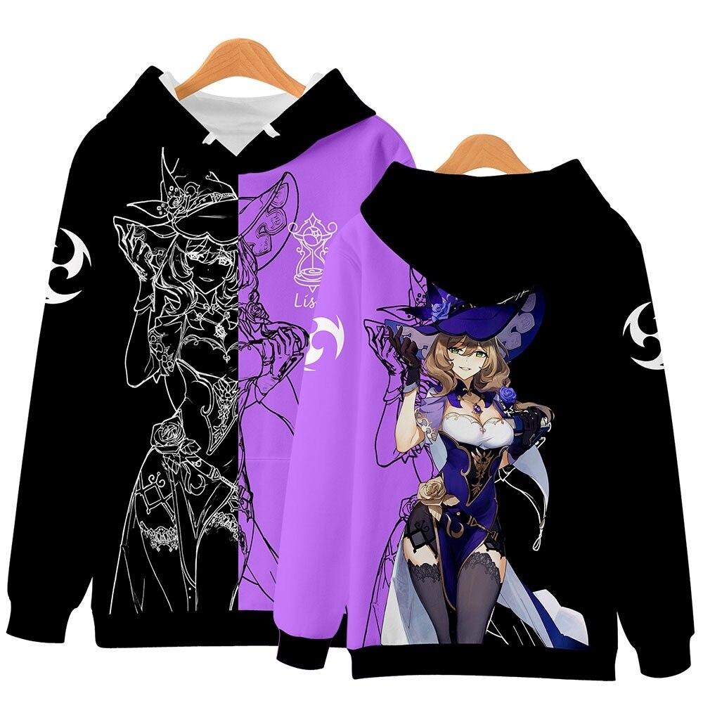 Аниме Genshin Impact Game толстовки для женщин и мужчин 3d свитшот для пар с длинными рукавами пуловер для косплея оверсайз для детей для мальчиков и девочек толстовка