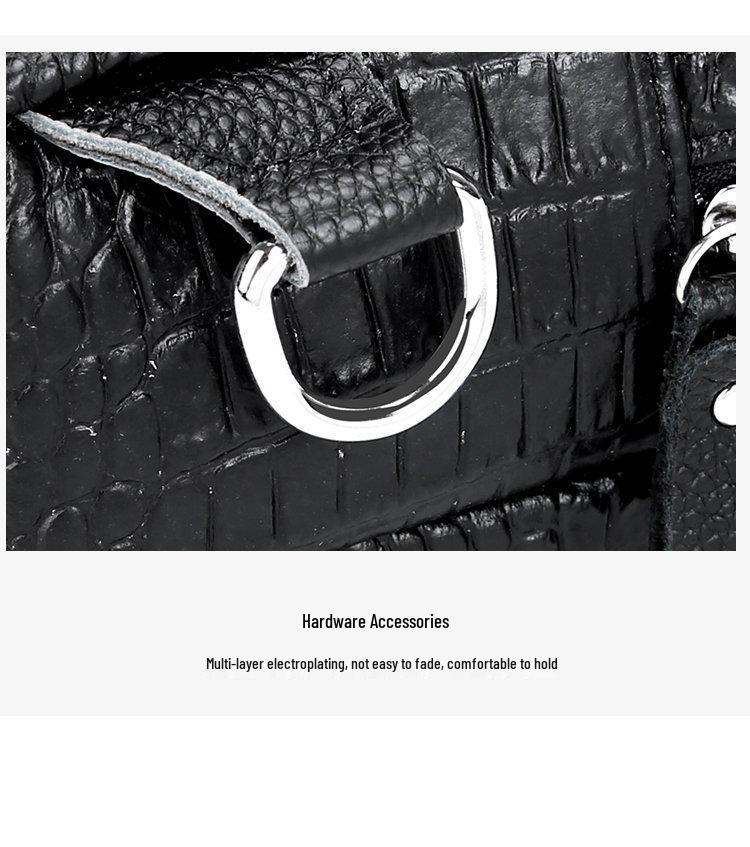 2023 Модная мужская сумка-кроссбоди из натуральной кожи с тиснением под крокодила