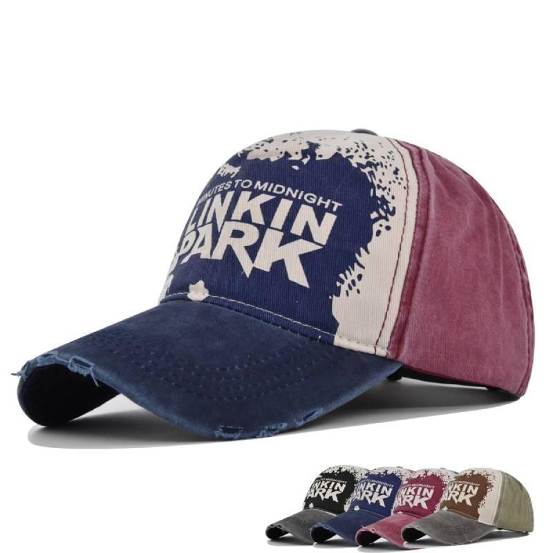 Бейсболка с принтом граффити Linkin, хлопковая, повседневная, регулируемая, солнцезащитная, дышащая шляпа
