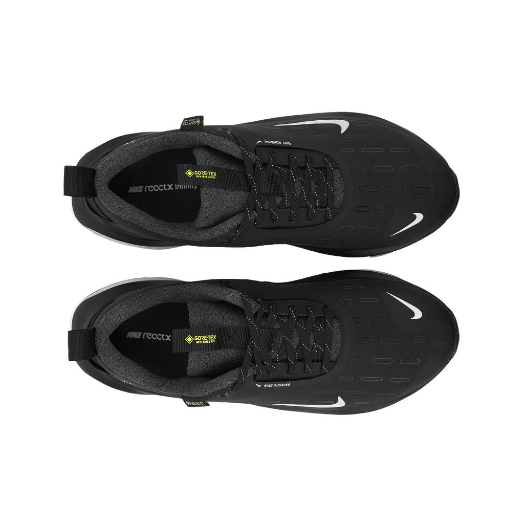 Nike ReactX Infinity Run 4 GORE-TEX Black White Мужские кроссовки антрацит Volt FB2204-001