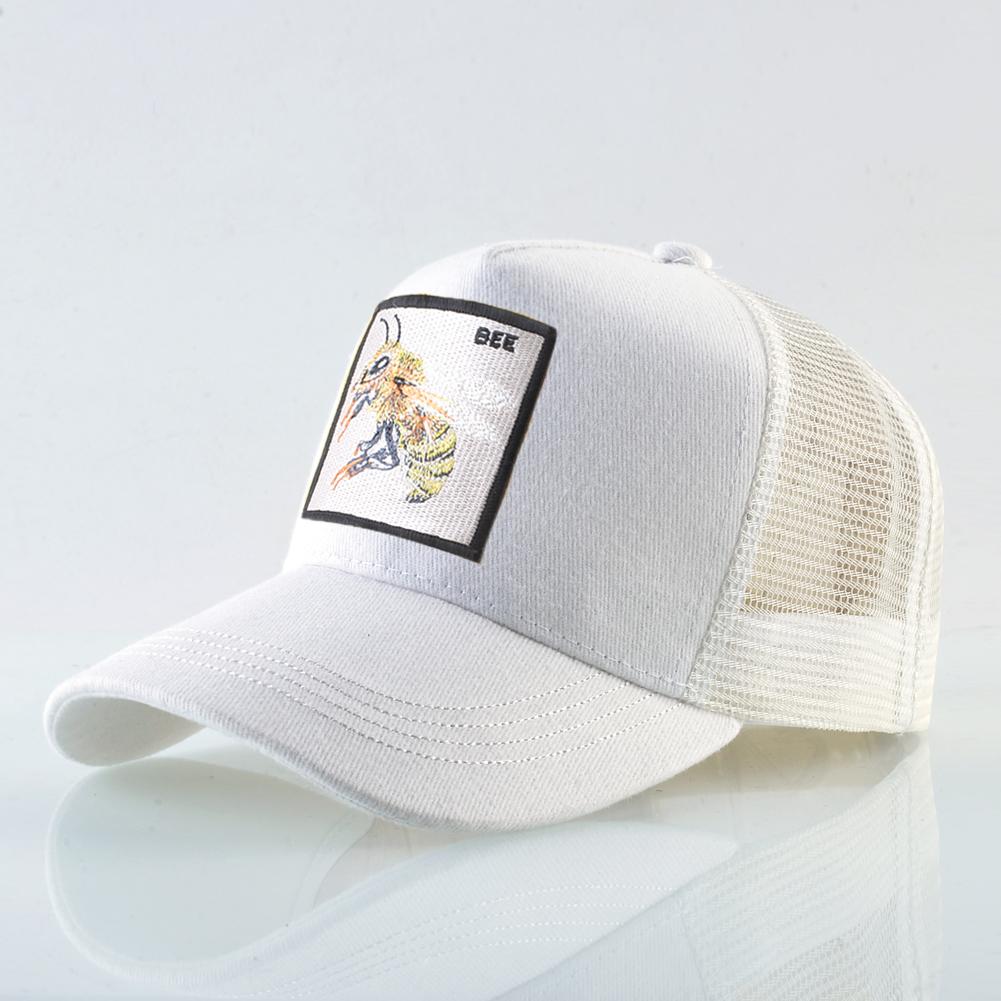 Модная Унисекс Бейсболка С Вышивкой С Нашивой Пчелы Мужская Snapback Хип-Хоп Тракер Женская Регулируемая Кепка-Козырек
