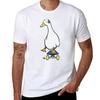 Thoughtful Duck On A Skateboard Colorful - Funny Kawaii Duck T-Shirt Anime T Shirts for Man T-Shirt