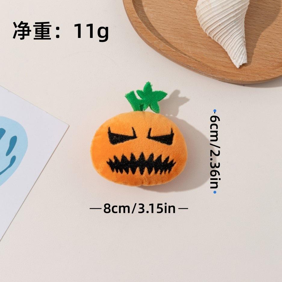 Large Pumpkin Ghost Face Shape Halloween Cat Toy with Bite Resistant Teeth Grinding New Cat Toy