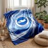 Brighton & Hove Albion Football Print Flannel Blanket, Soft Warm Lightweight Throw Blanket for Sofa Bed Camping