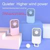 Compact Mini Fan Rechargeable Stand Small Pocket Fan with Three Wind Speeds Powerful Range Long-lasting Fan