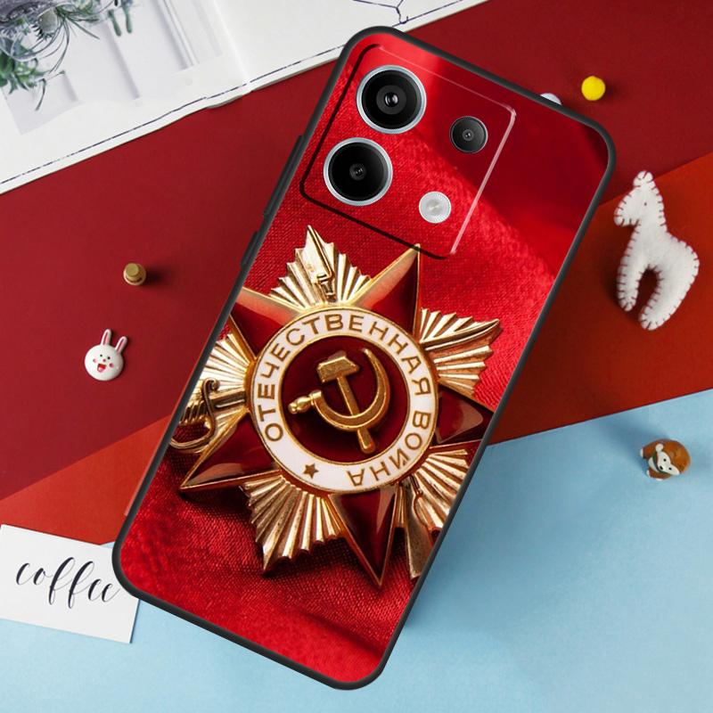Чехол с флагом СССР для Xiaomi Redmi 13C 12C 10C 9C 10A Redmi Note 11 9 10 12 13 Pro 9S 10S 11S 12S