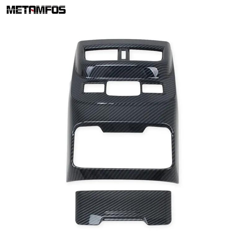Accessories For Subaru Outback Carbon Fiber Rear Seat Air Condition Vent Outlet Cover Trim Car Styling