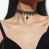 European and American Style Retro Hollow Black Lace Choker Sexy Love Necklace Choker