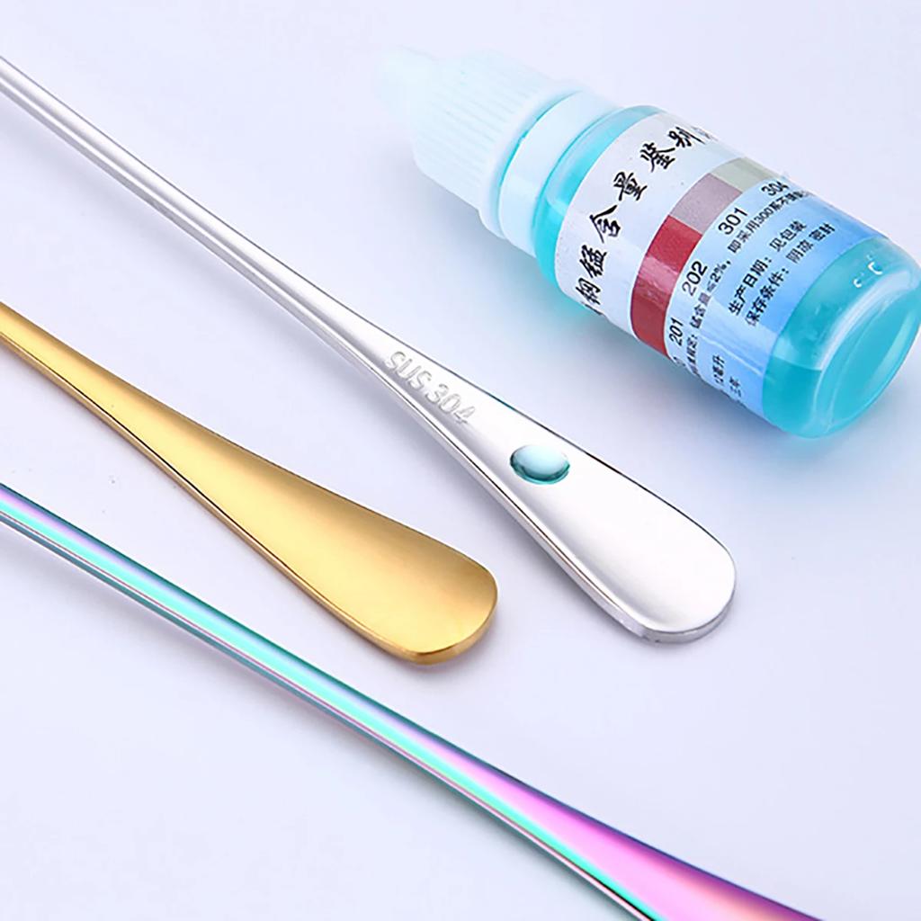 6 шт. ложек для размешивания кофе и чая из нержавеющей стали с длинной ручкой, десертные ложки для мороженого, набор столовых приборов из нержавеющей стали, кухонные принадлежности