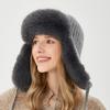 Lei Feng Hat Winter Women's Outdoor Riding Warm Hat Windproof and Cold Rabbit Fur Ear Hat