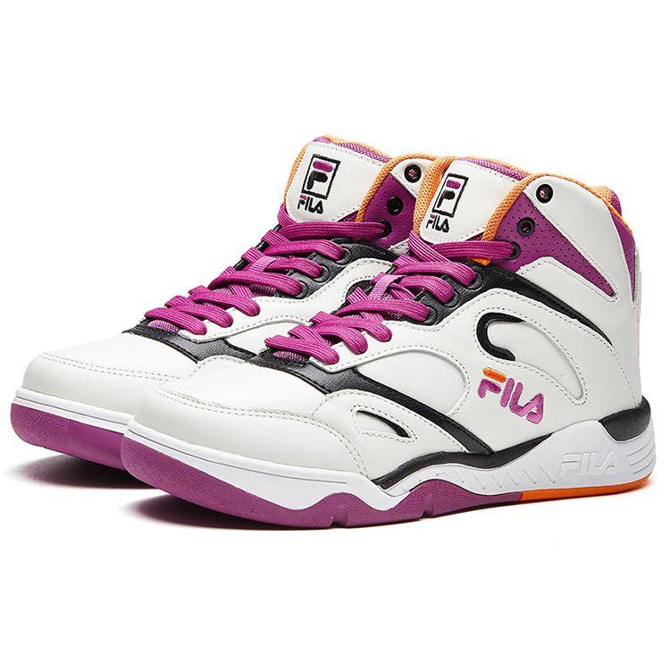 Fila KJ 7 Ткань Синтетическая кожа Удобные Модные Ретро Баскетбольные Кроссовки с высоким верхом Женские кроссовки Kobe-Purple F52W931204FLP