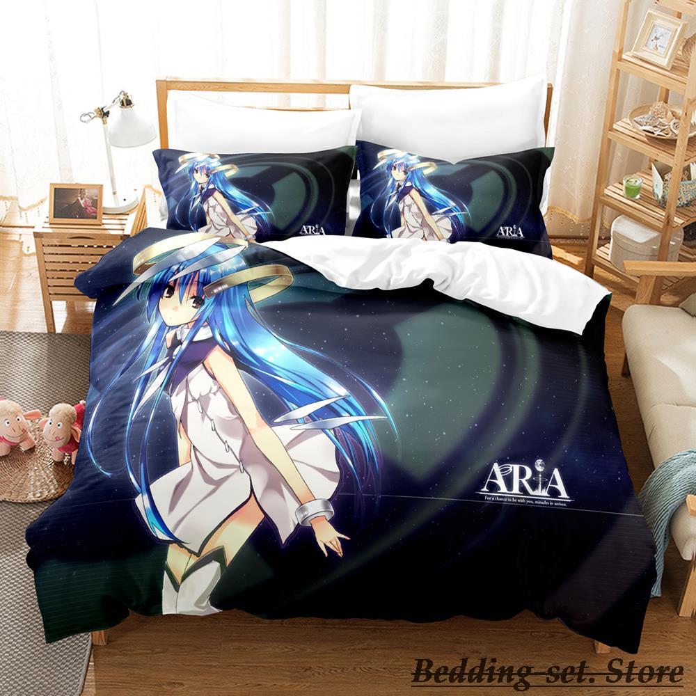 Hidan No Aria Bedding Set Single Twin Full Queen King Size Bed Set Adult Kid Bedroom Duvetcover Sets Anime Pare De Lit Bed