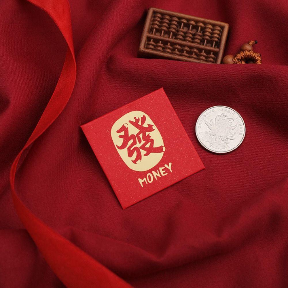 10PCS Best Wishes Luck Money Bag New Year Packet Red Envelope New Year Gifts