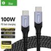 Biyazi 1.8m Type-C Male To Male Video Cable, Dual Type-C Ports, 100W Charging & Data Transfer.