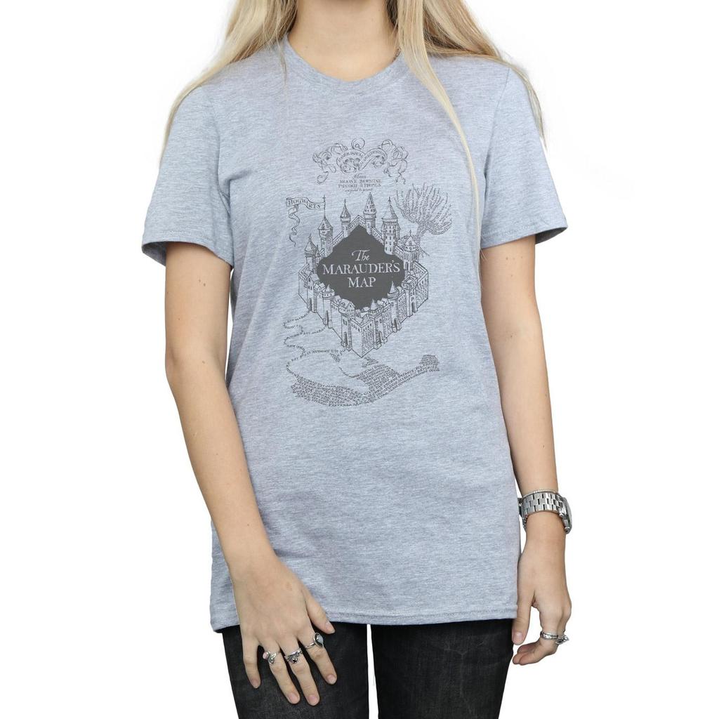 Harry Potter Womens/Ladies The Marauder´s Map Cotton Boyfriend T-Shirt