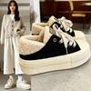 Осень и зима новая пушистая обувь флис теплая хлопковая обувь женская толстая подошва обувь женская повседневная обувь европейские товары