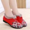 Winter Simple Comfortable Daily Casual Cotton Shoes Embroidered Bag Heel Warm Ethnic Style  Soft Soled Women's Cotton Shoes