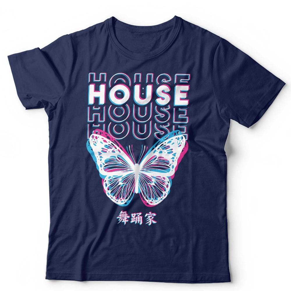 House Music Tshirt Unisex Dance Music Glitch Butterfly EDM Festival Outfit Rave