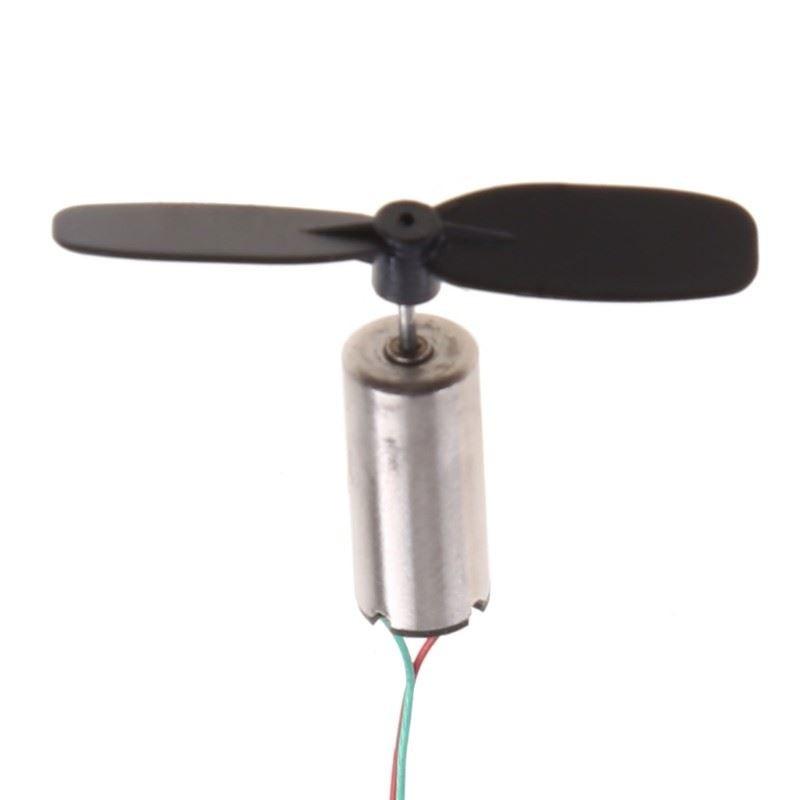 1 Set 3.7V 48000RPM Motor sin Núcleo + Hélice Para RC Avión Helicóptero Juguete
