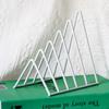 School Office Supplies Desk Storage Iron Book Stand Triangle Bookend Book Holder Record Rack