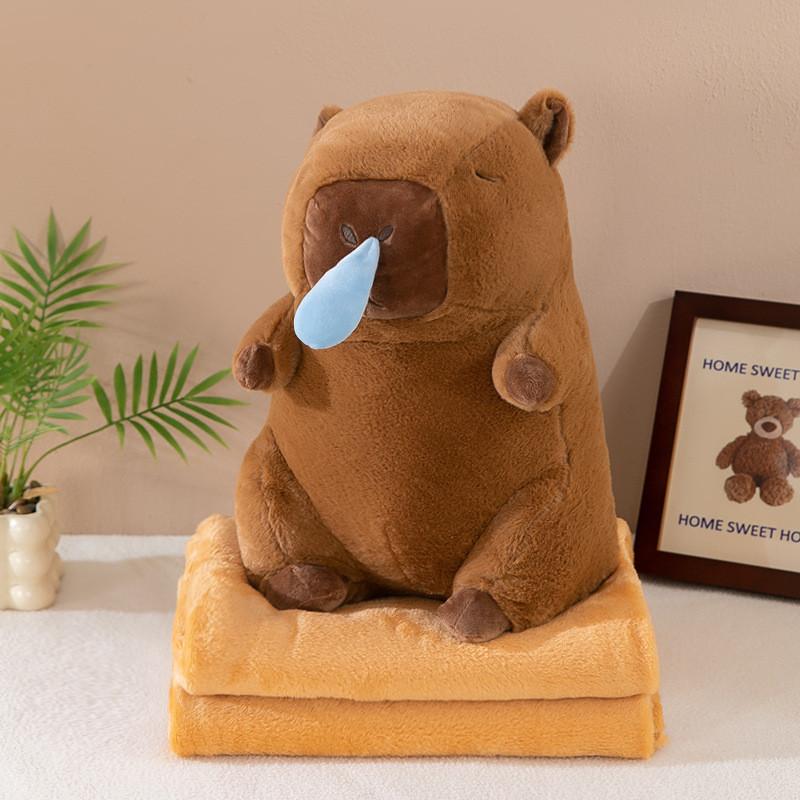 Плюшевая игрушка Капибара 15 дюймов Одеяло-кондиционер Мягкая игрушка Подарок Кукла